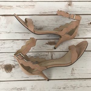 Chinese Laundry Heels Nude Micro Suede NIB 9.5